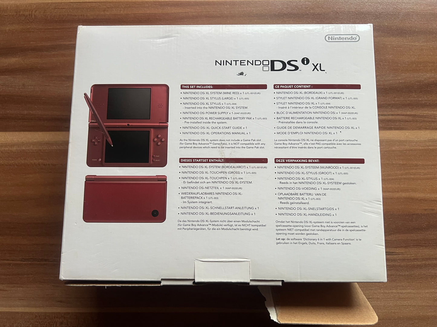 Nintendo DSi-XL - Handheld Spielekonsole - Bordeaux Rot inkl Zubehör + OVP