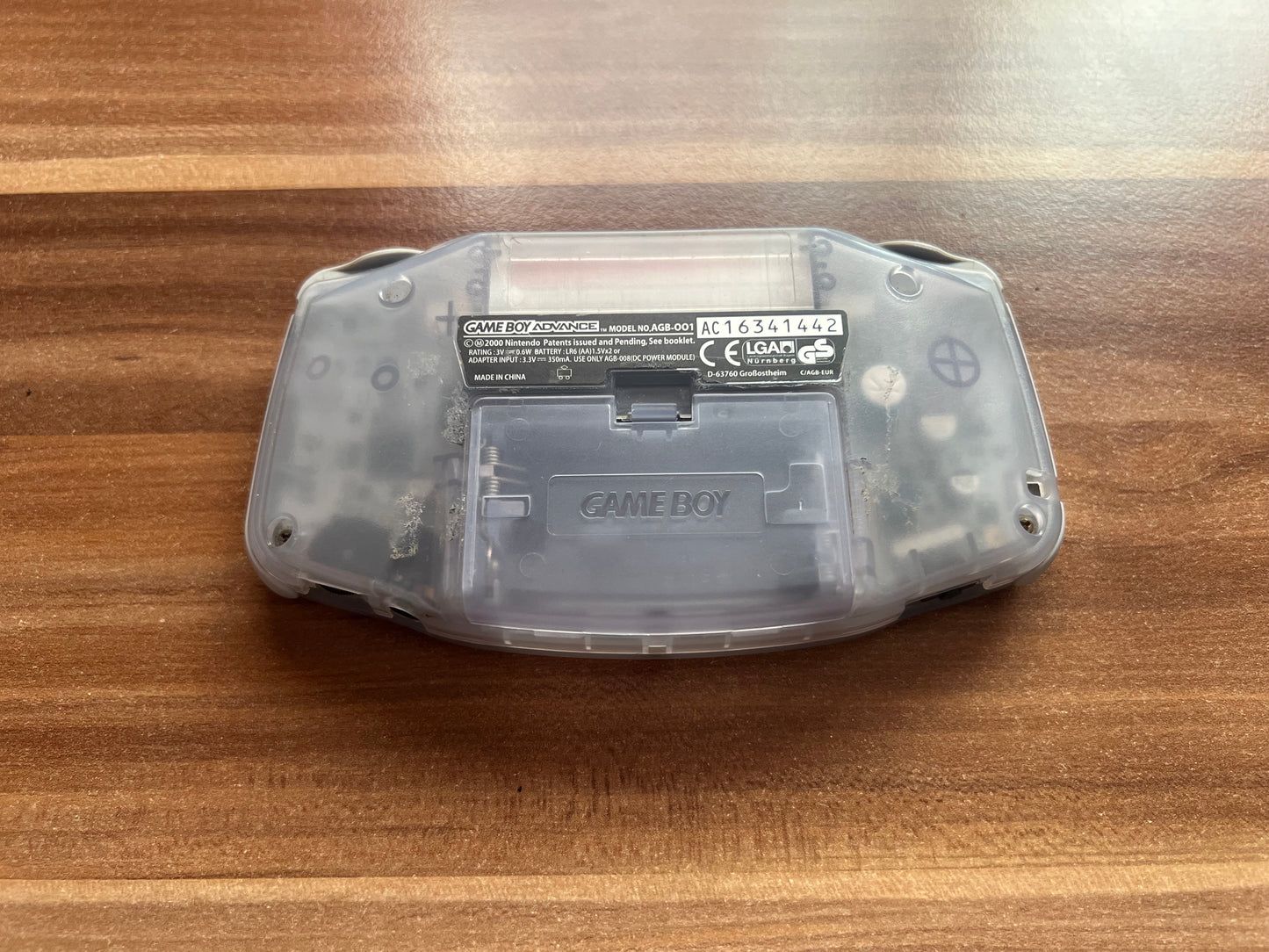 Nintendo Gameboy Advance in Grau Transparent (Handheld - Spielekonsole) GBA