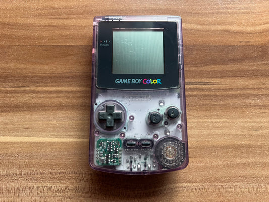 Nintendo Gameboy Color Retro Konsole in Lila Transparent (Handheld-Spielekonsole)